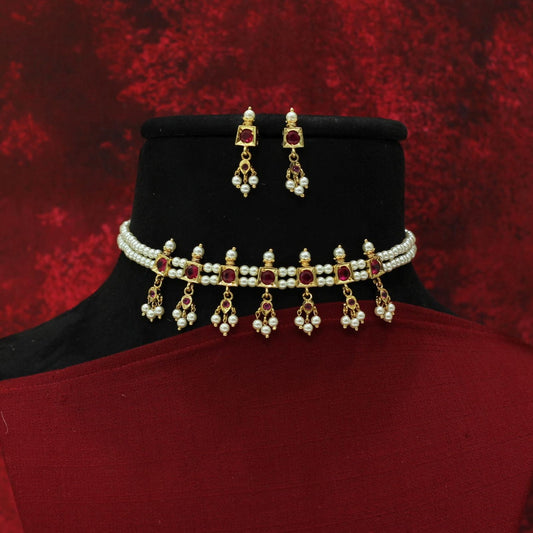 MOTI CHINCHPETI CHOKAR SET