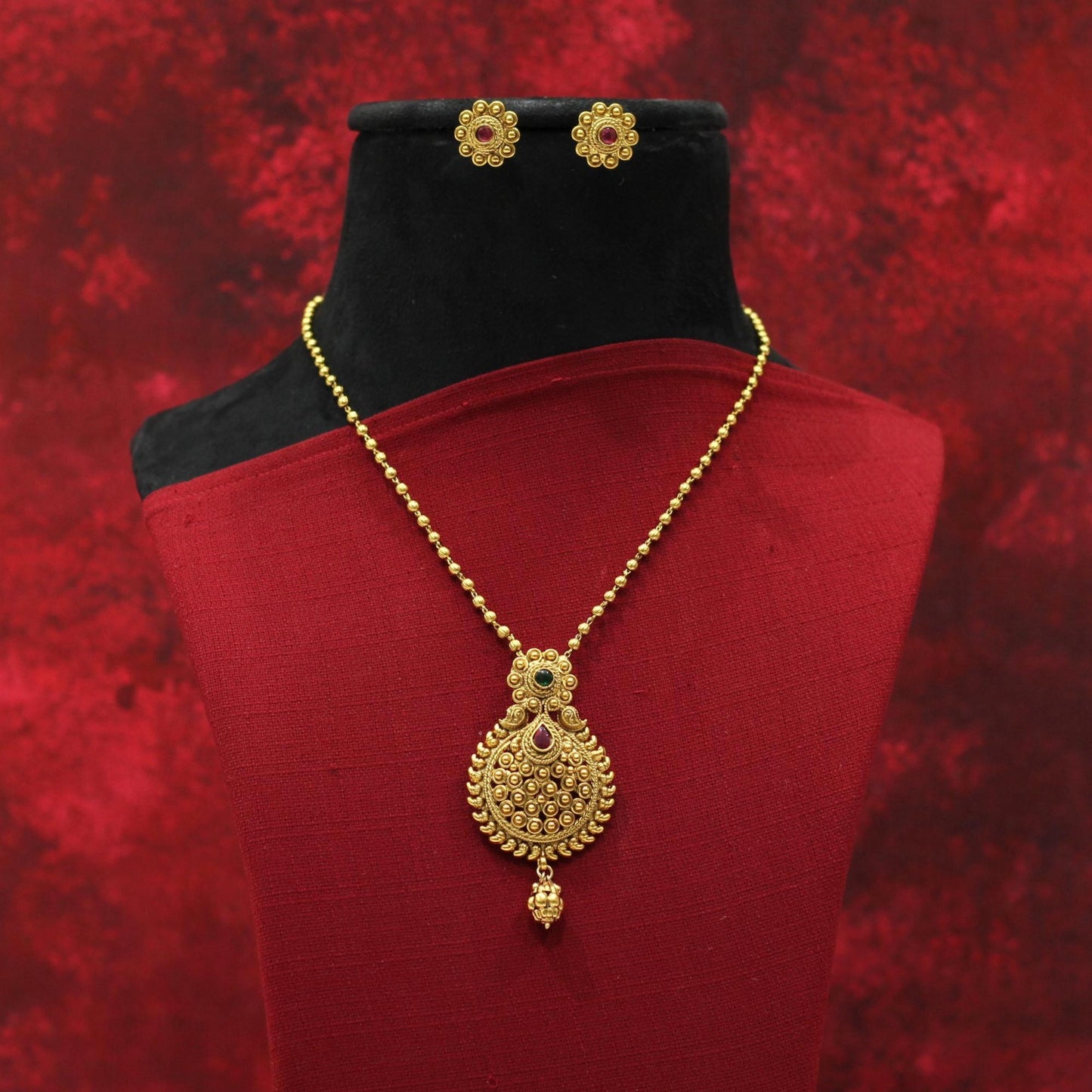 MATT CHAIN PENDENT NECKLACE SET