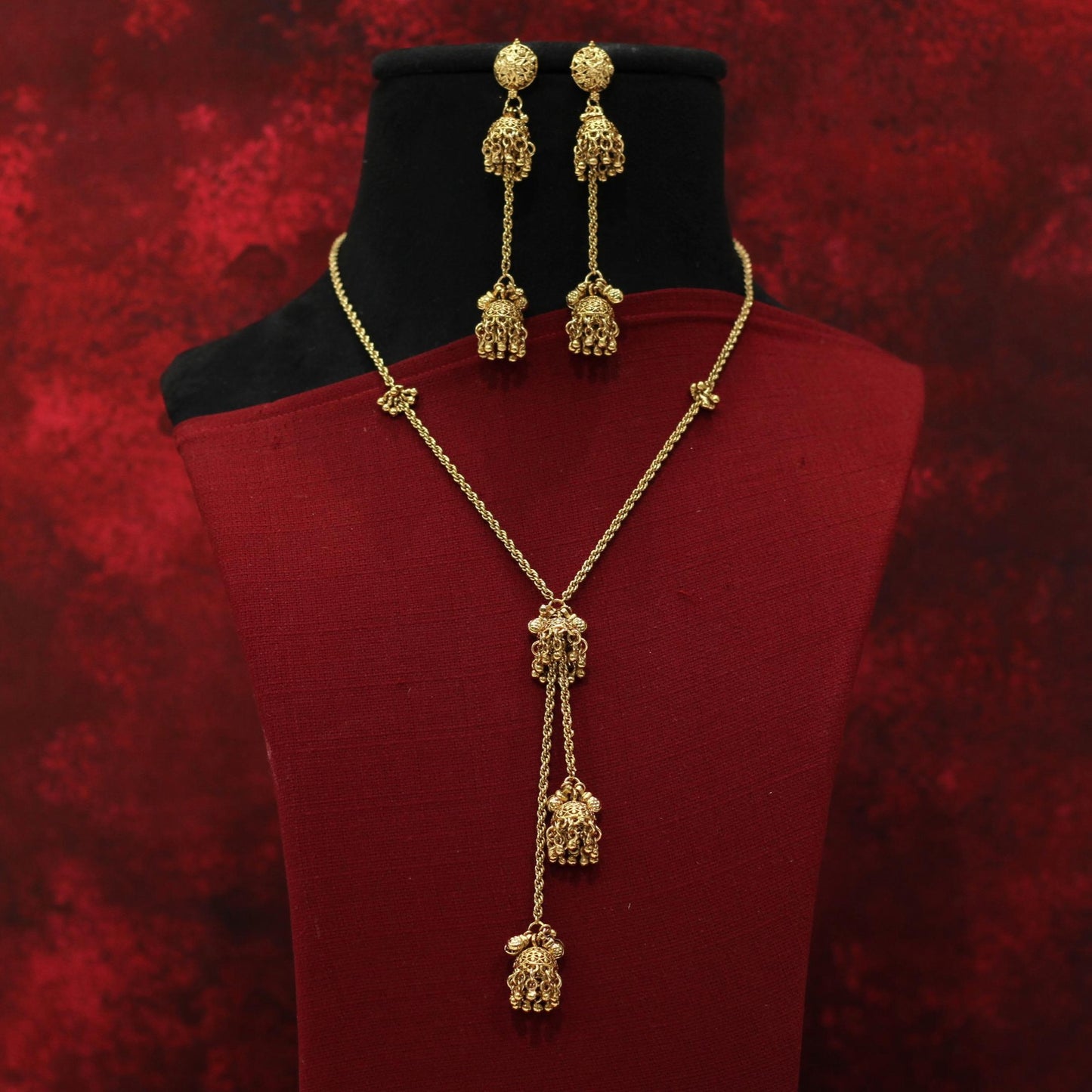 RAJWADI MATT NECKLACE SET