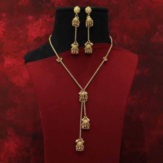 RAJWADI MATT NECKLACE SET