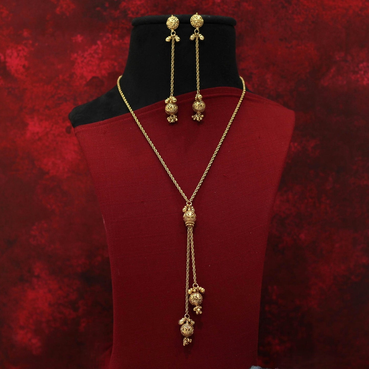 RAJWADI MATT NECKLACE SET