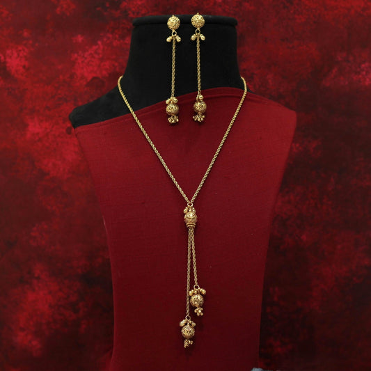 RAJWADI MATT NECKLACE SET