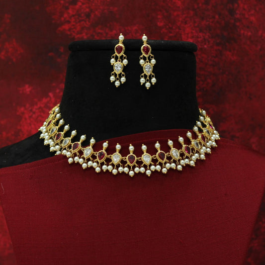 MOTI CHINCHPETI CHOKAR SET