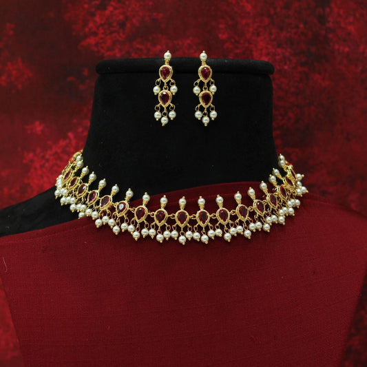 MOTI CHINCHPETI CHOKAR SET