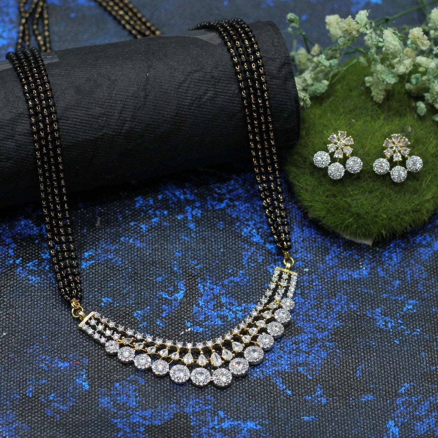 GOLD PLATED AD MANGALSUTRA WITH 4 LAYER MALA
