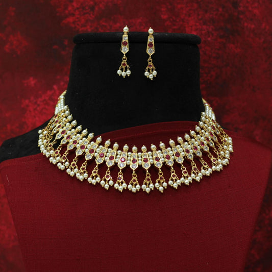 MOTI CHINCHPETI CHOKAR SET