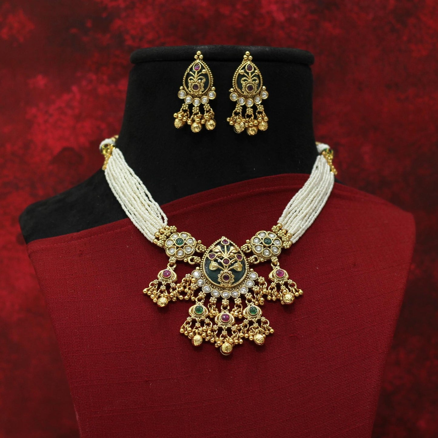 RAJWADI MATT NECKLACE