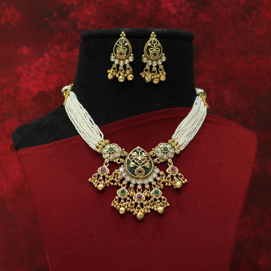 RAJWADI MATT NECKLACE