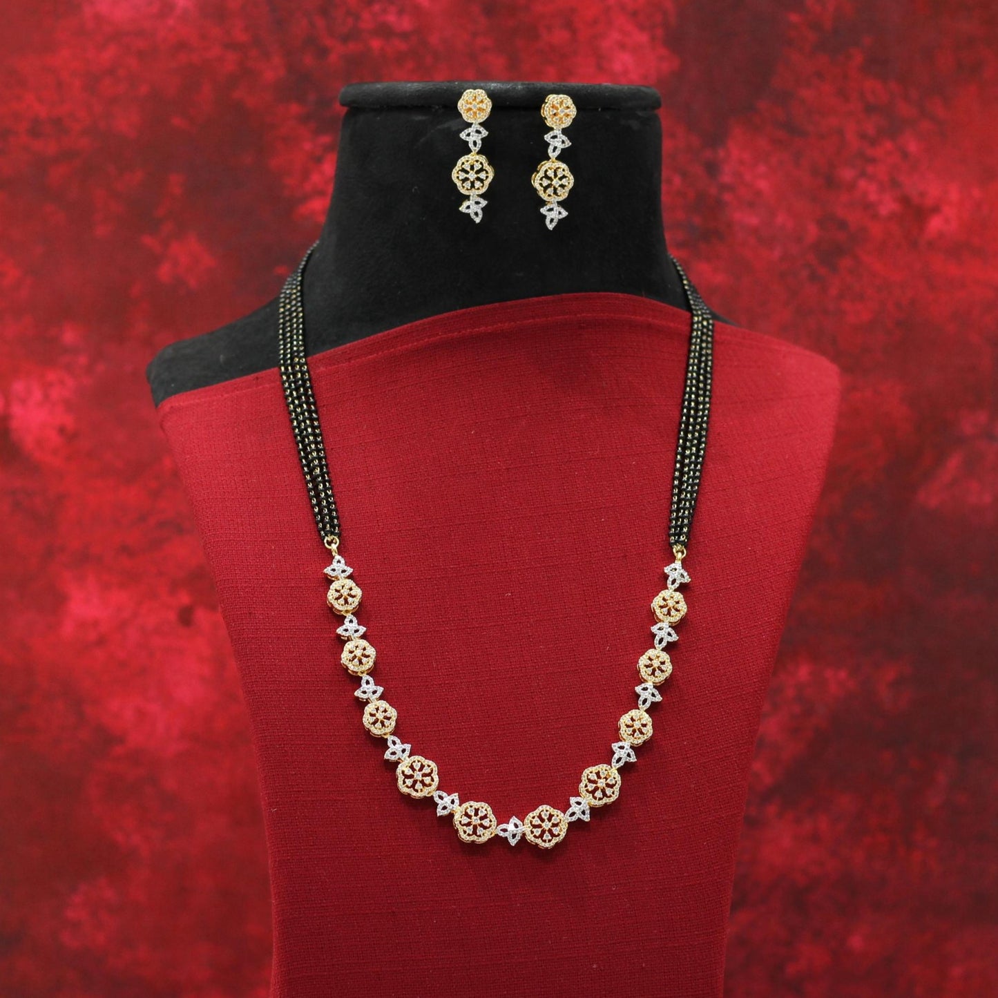 AD NECKLACE MANGALSUTRA SET