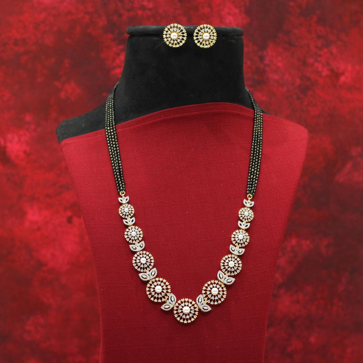 AD NECKLACE MANGALSUTRA SET