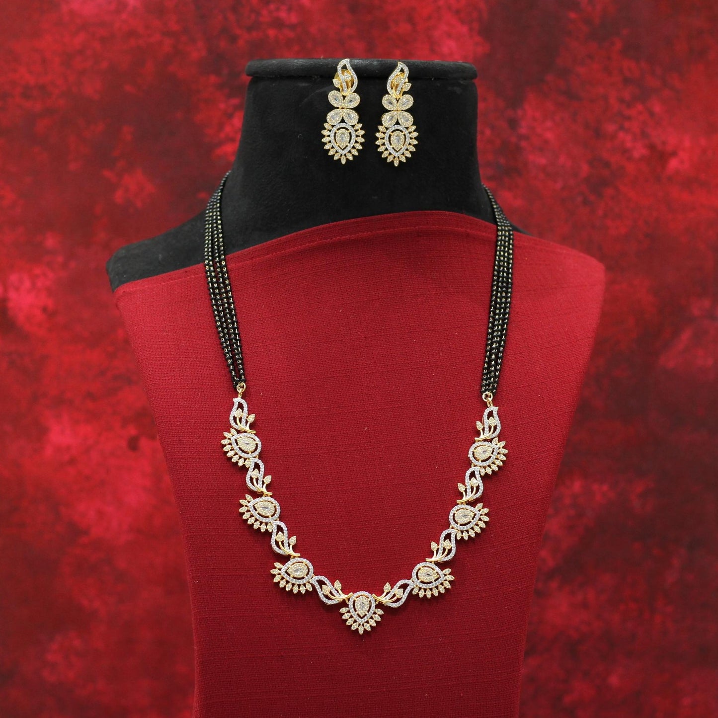 AD NECKLACE MANGALSUTRA SET