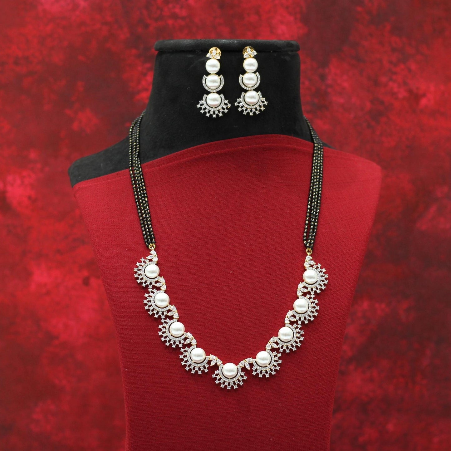 AD NECKLACE MANGALSUTRA SET