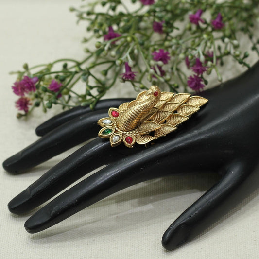 Rajwadi Matt Finger Ring