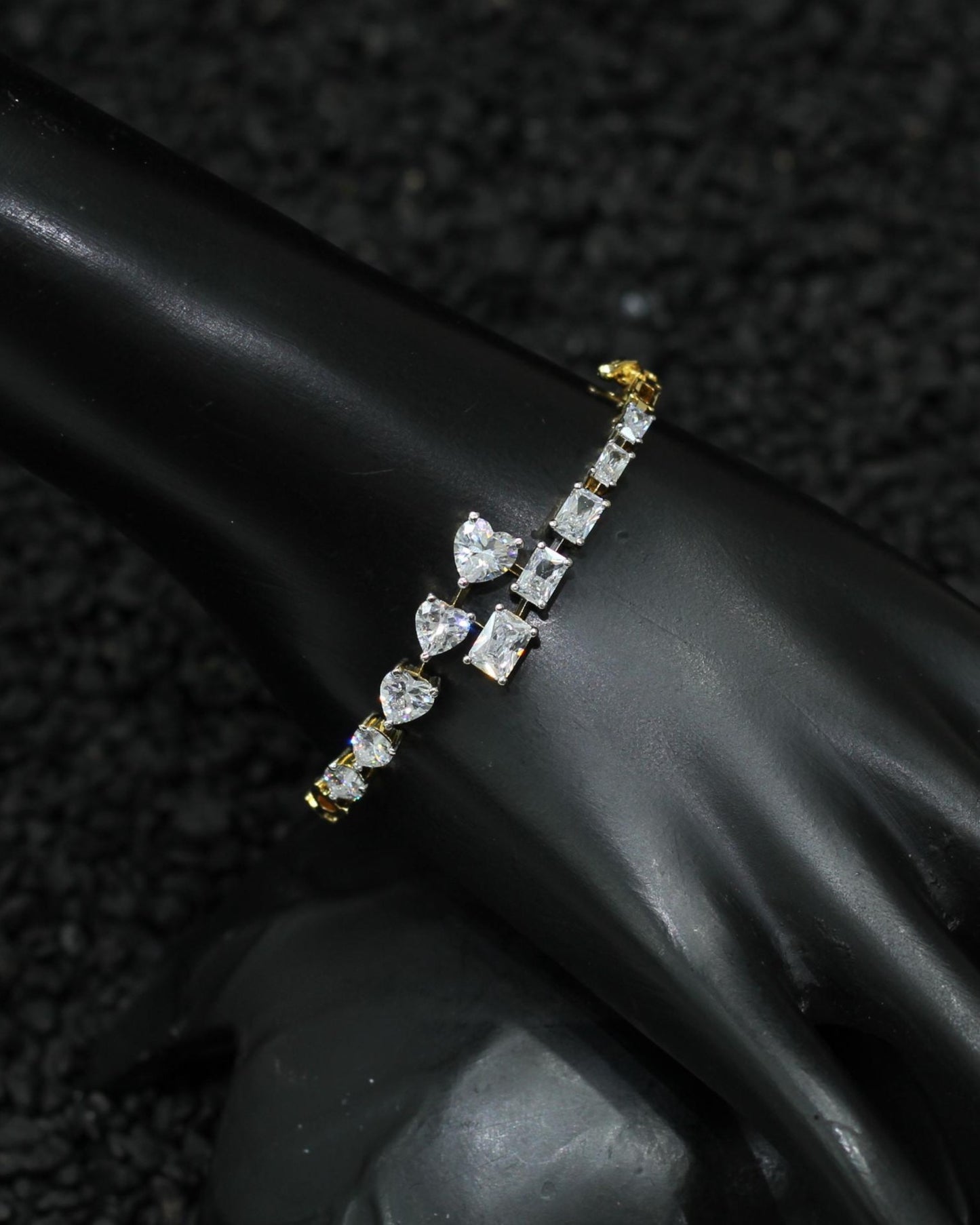 Gold Plated AD Kada Bracelet Lock Openable