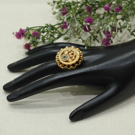 Rajwadi Matt Finger Ring