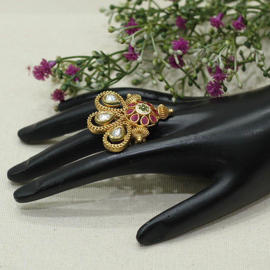 Rajwadi Matt Finger Ring