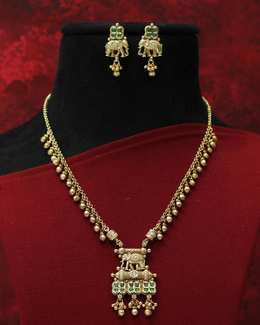 Heritage Rajwadi Matt Necklace Set