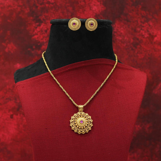 MATT CHAIN PENDENT NECKLACE SET
