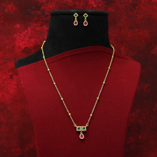 RAJWADI MATT PENDENT NECKLACE