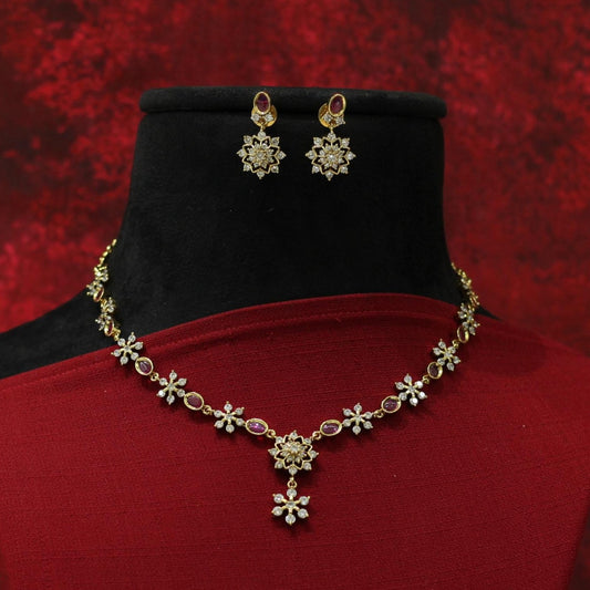 VICTORIAN ANTIQUE AD NECKLACE SET