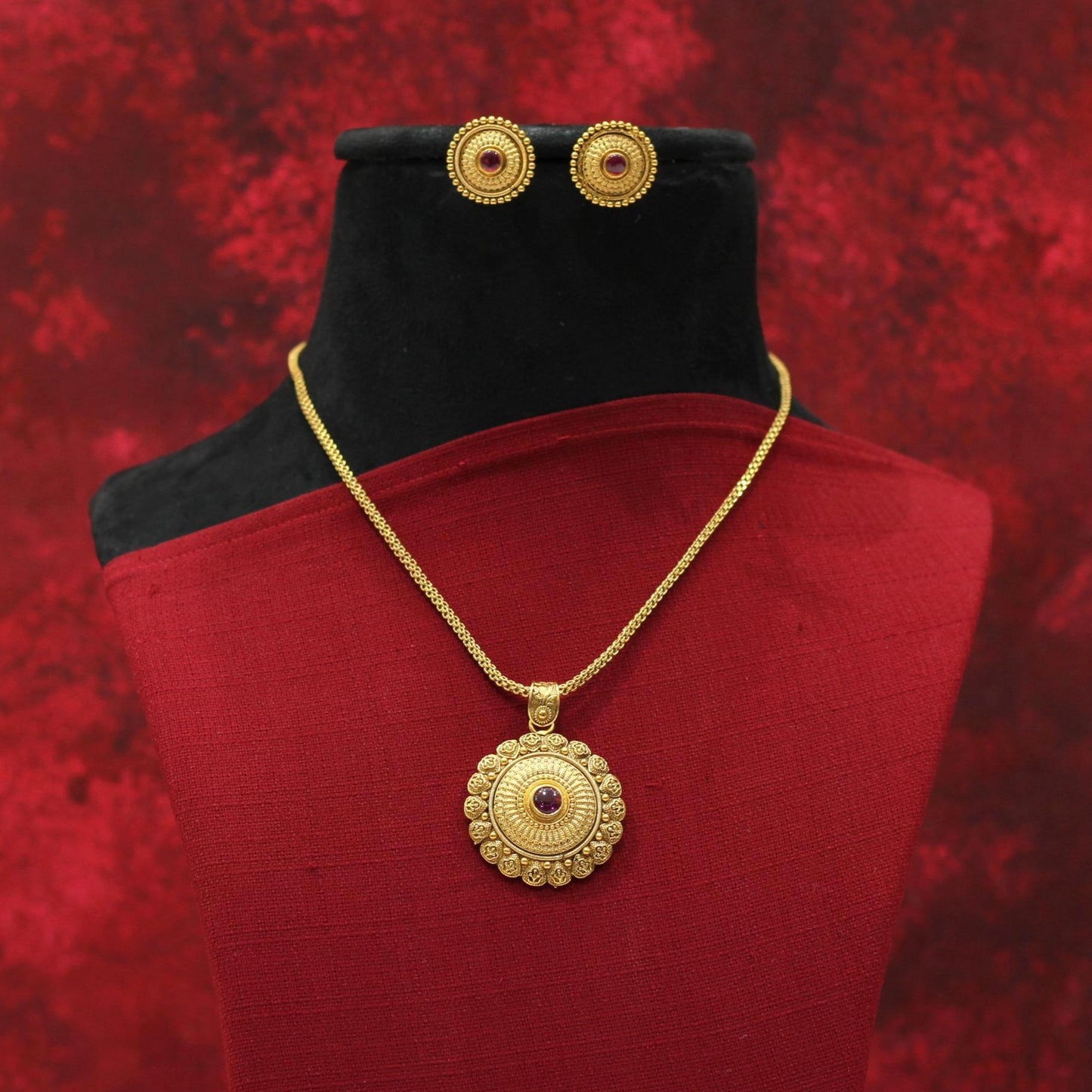 MATT CHAIN PENDENT NECKLACE SET