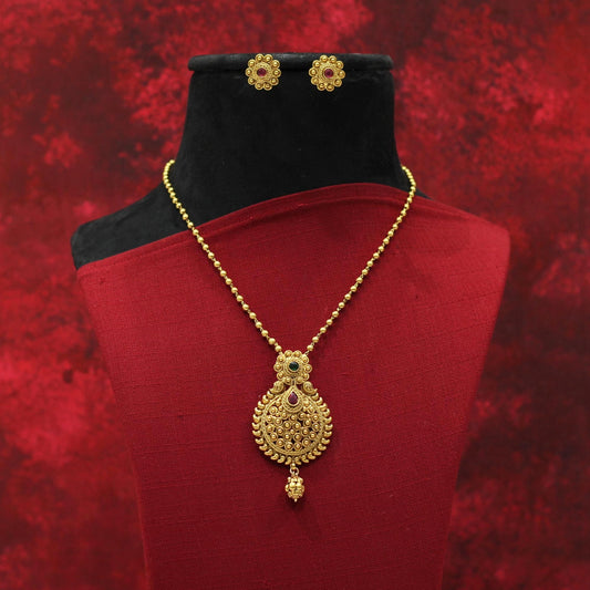 MATT CHAIN PENDENT NECKLACE SET
