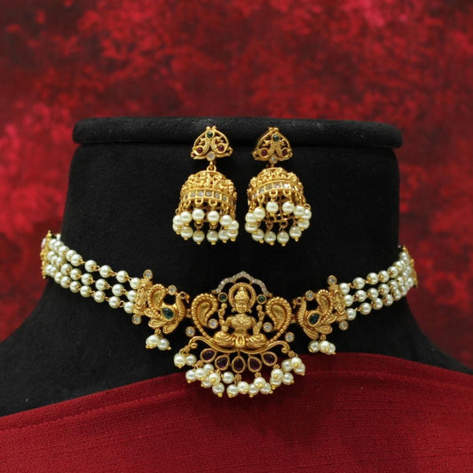 MATT FINISH MOTI CHOKER SET