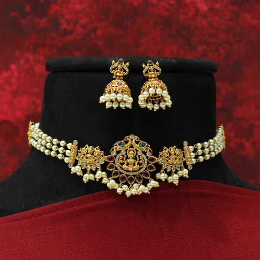 MATT FINISH MOTI CHOKER SET