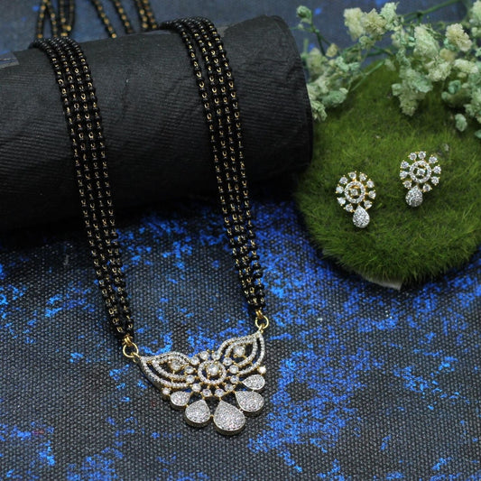 GOLD PLATED AD MANGALSUTRA WITH 4 LAYER MALA