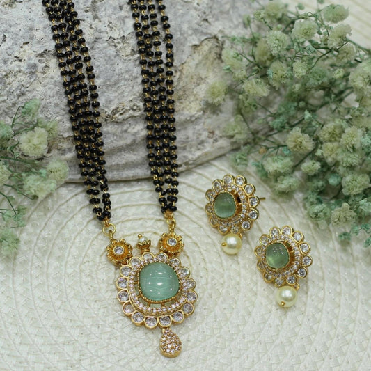MATT MANGALSUTRA WITH 4 LAYER MALA