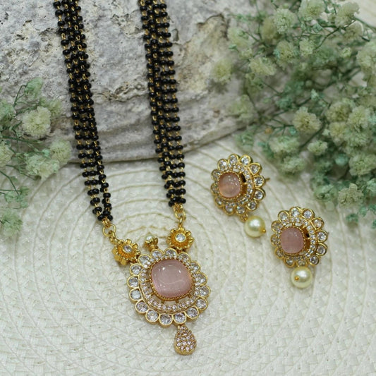 MATT MANGALSUTRA WITH 4 LAYER MALA