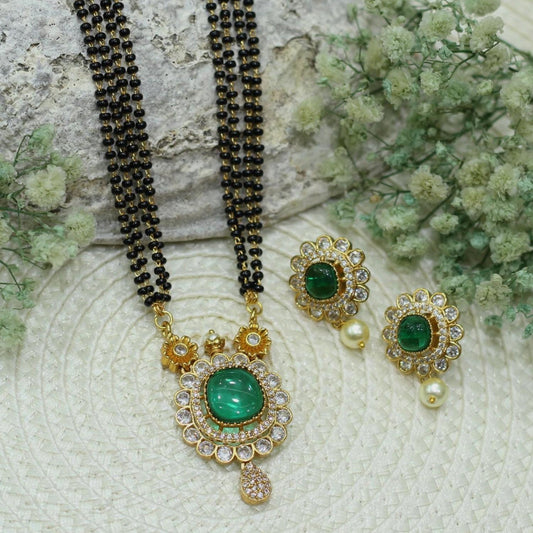 MATT MANGALSUTRA WITH 4 LAYER MALA