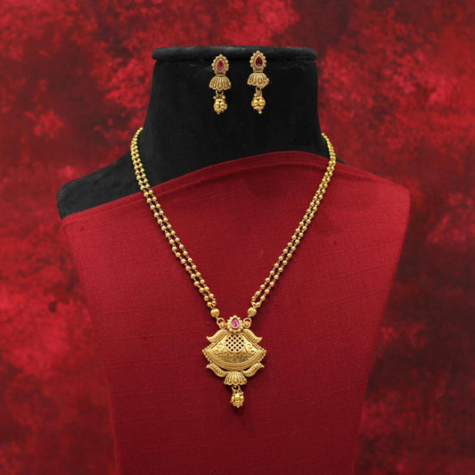 MATT CHAIN PENDENT NECKLACE SET