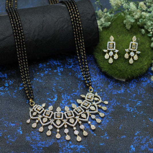 GOLD PLATED AD MANGALSUTRA WITH 4 LAYER MALA