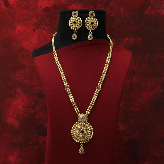 RAJWADI MATT NECKLACE SET