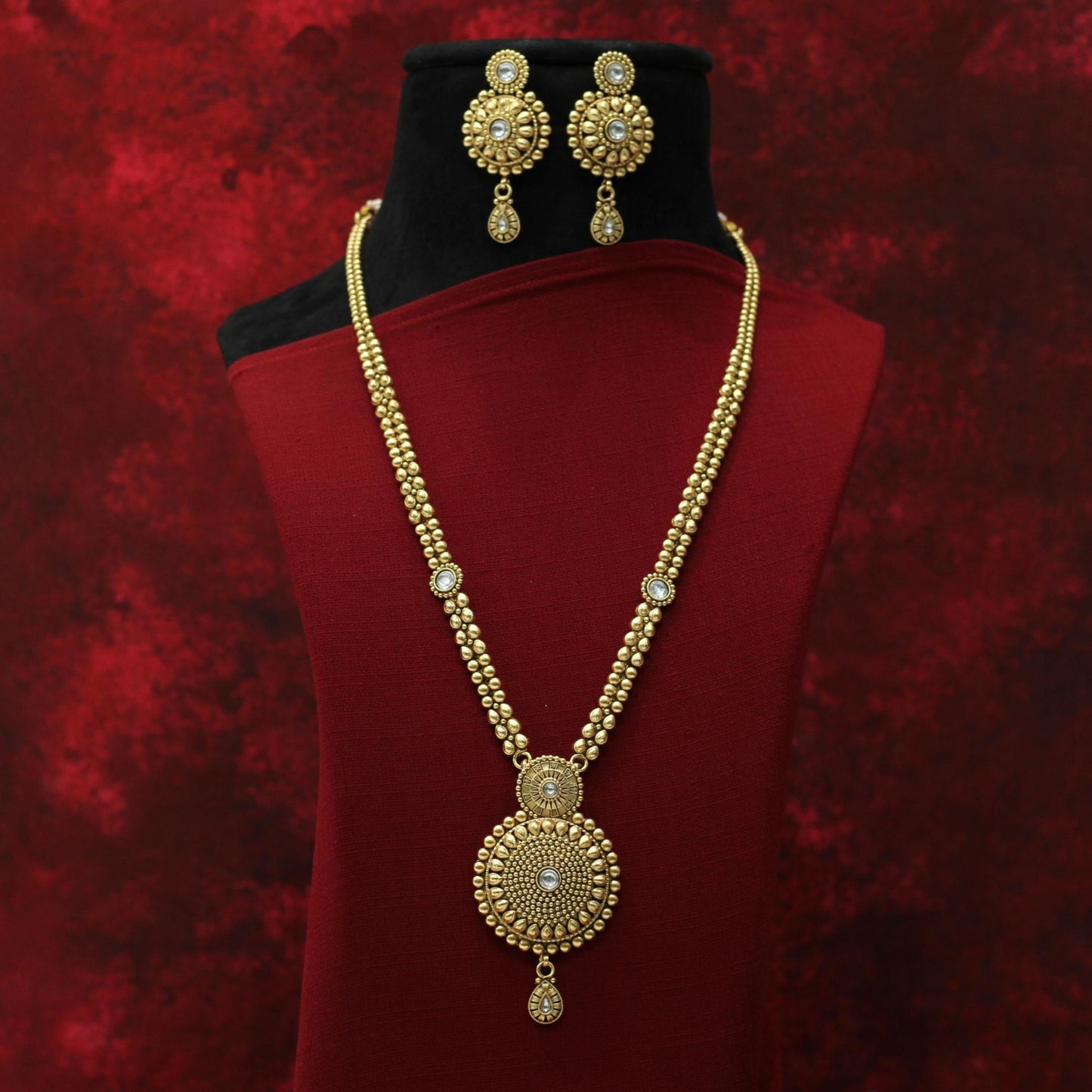 RAJWADI MATT NECKLACE SET