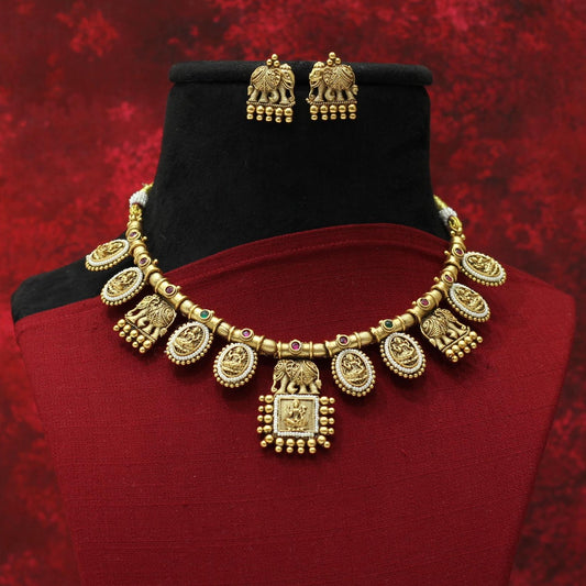 RAJWADI MATT NECKLACE