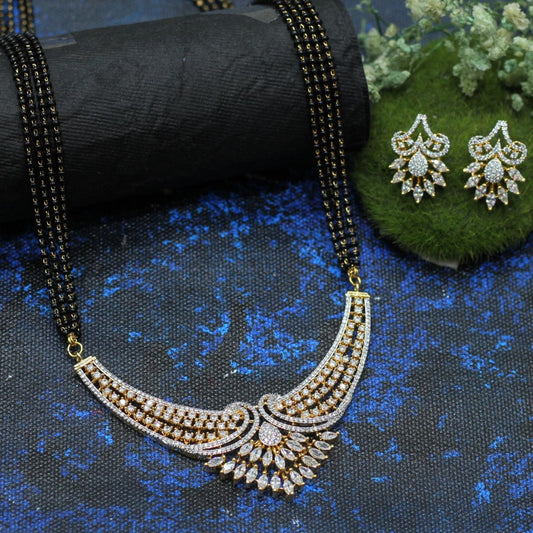 GOLD PLATED AD MANGALSUTRA WITH 4 LAYER MALA