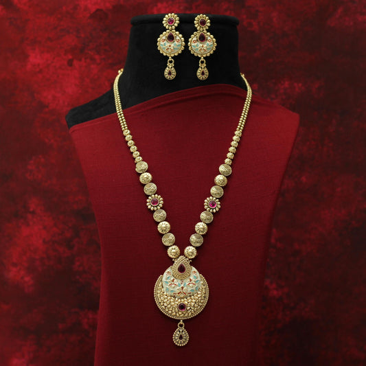 RAJWADI MATT NECKLACE SET