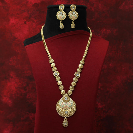 RAJWADI MATT NECKLACE SET