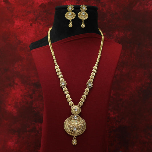 RAJWADI MATT NECKLACE SET