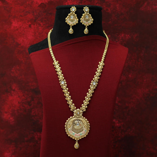 RAJWADI MATT NECKLACE SET