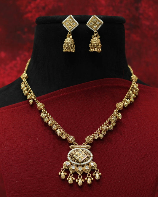 Heritage Rajwadi Matt Necklace Set