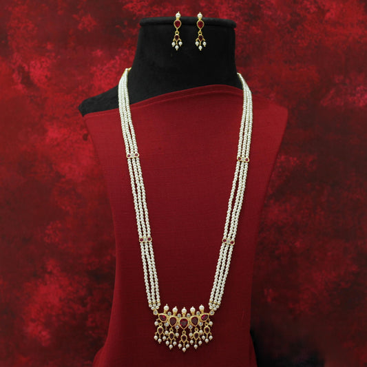 MOTI LONG TANMANI NECKLACE