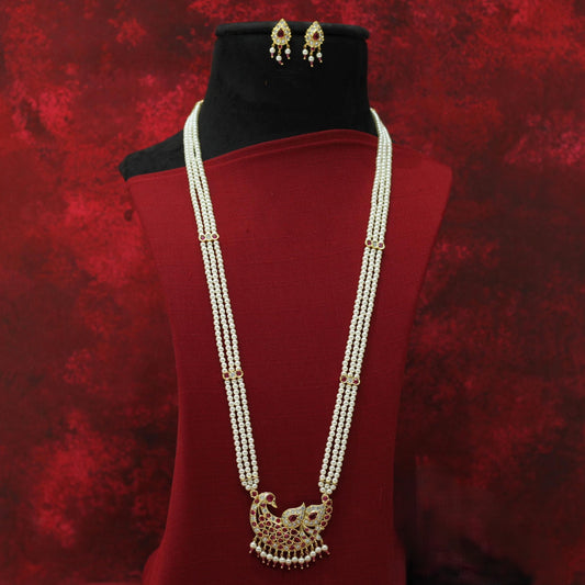 MOTI LONG TANMANI NECKLACE