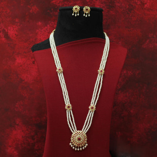 MOTI LONG TANMANI NECKLACE