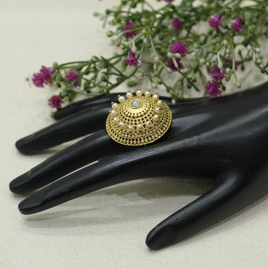 Rajwadi Matt Finger Ring