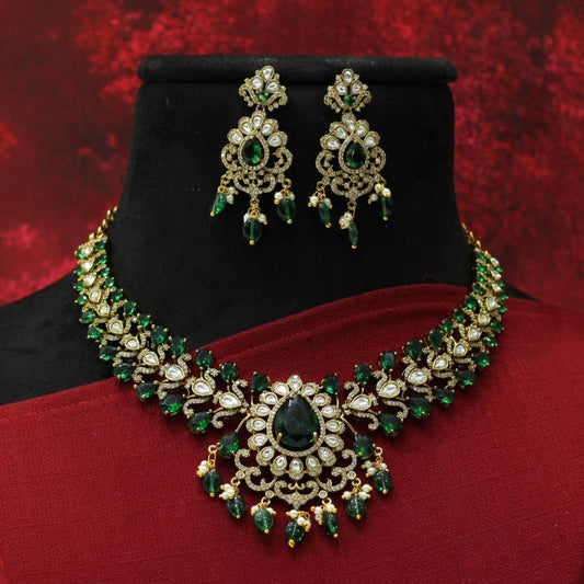 VICTORIAN ANTIQUE AD KUNDAN NECKLACE SET