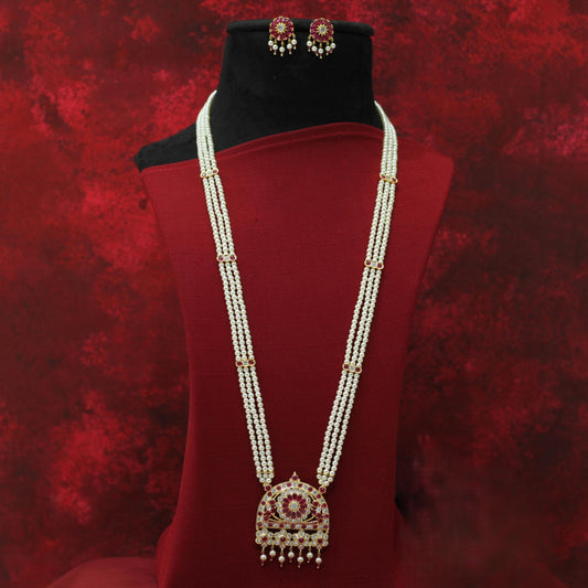 MOTI LONG TANMANI NECKLACE