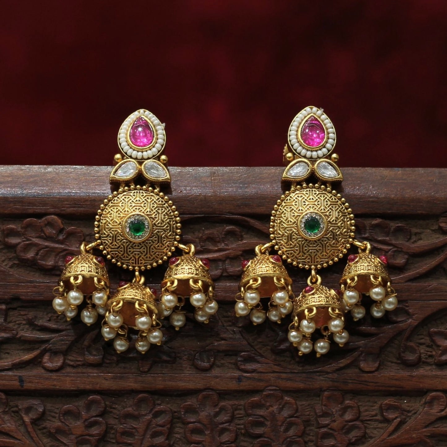 Rajwadi Matt Earring